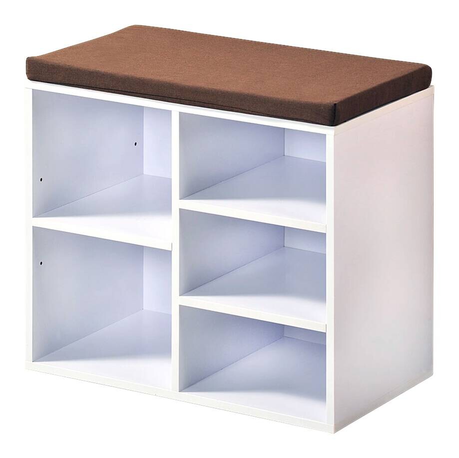 Kesper Schuhschrank weiß Holz B/H/L: ca. 48x29,5x51,5 cm