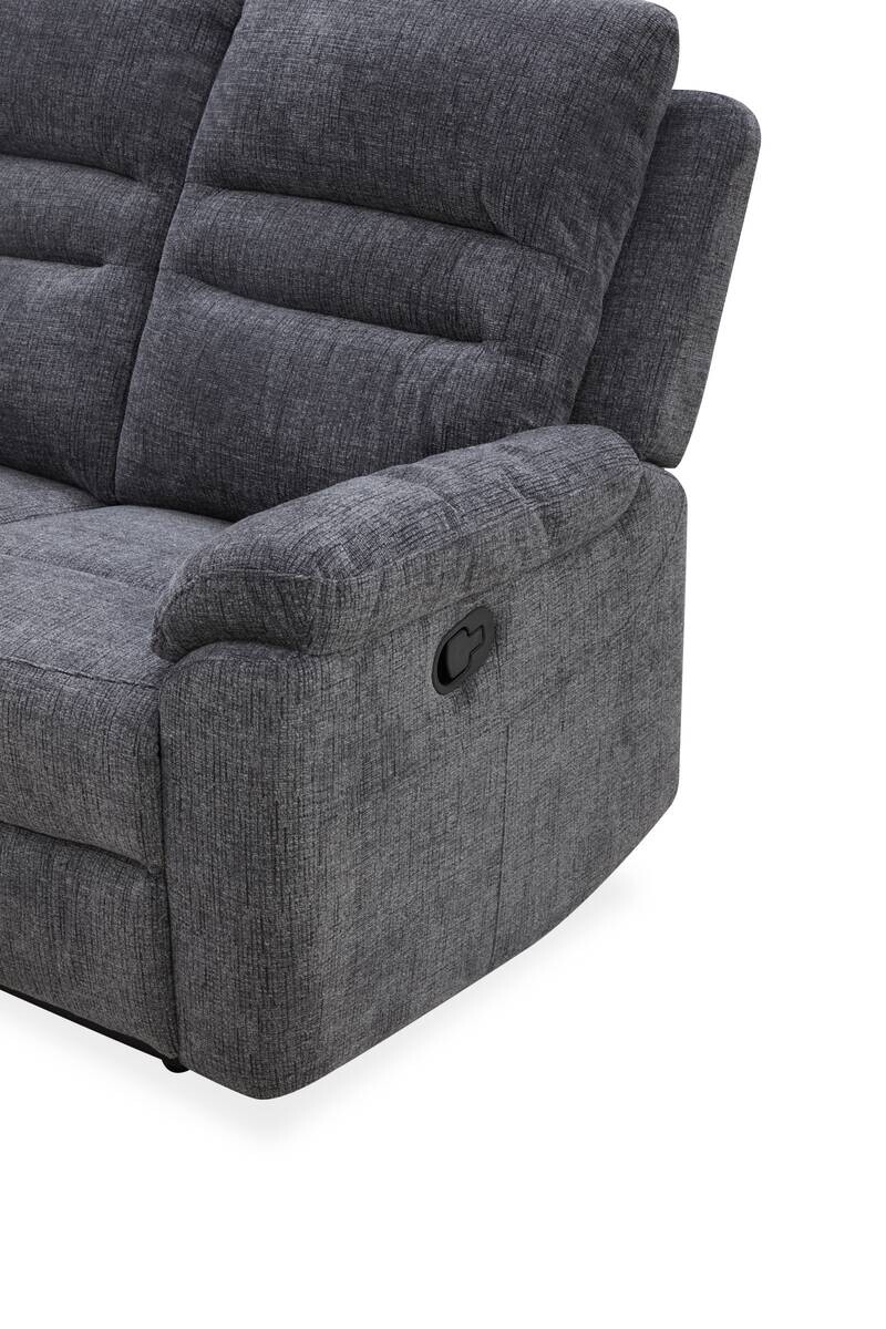 Sofa 3-2-1 KW 2028 dunkelgrau Microfaser