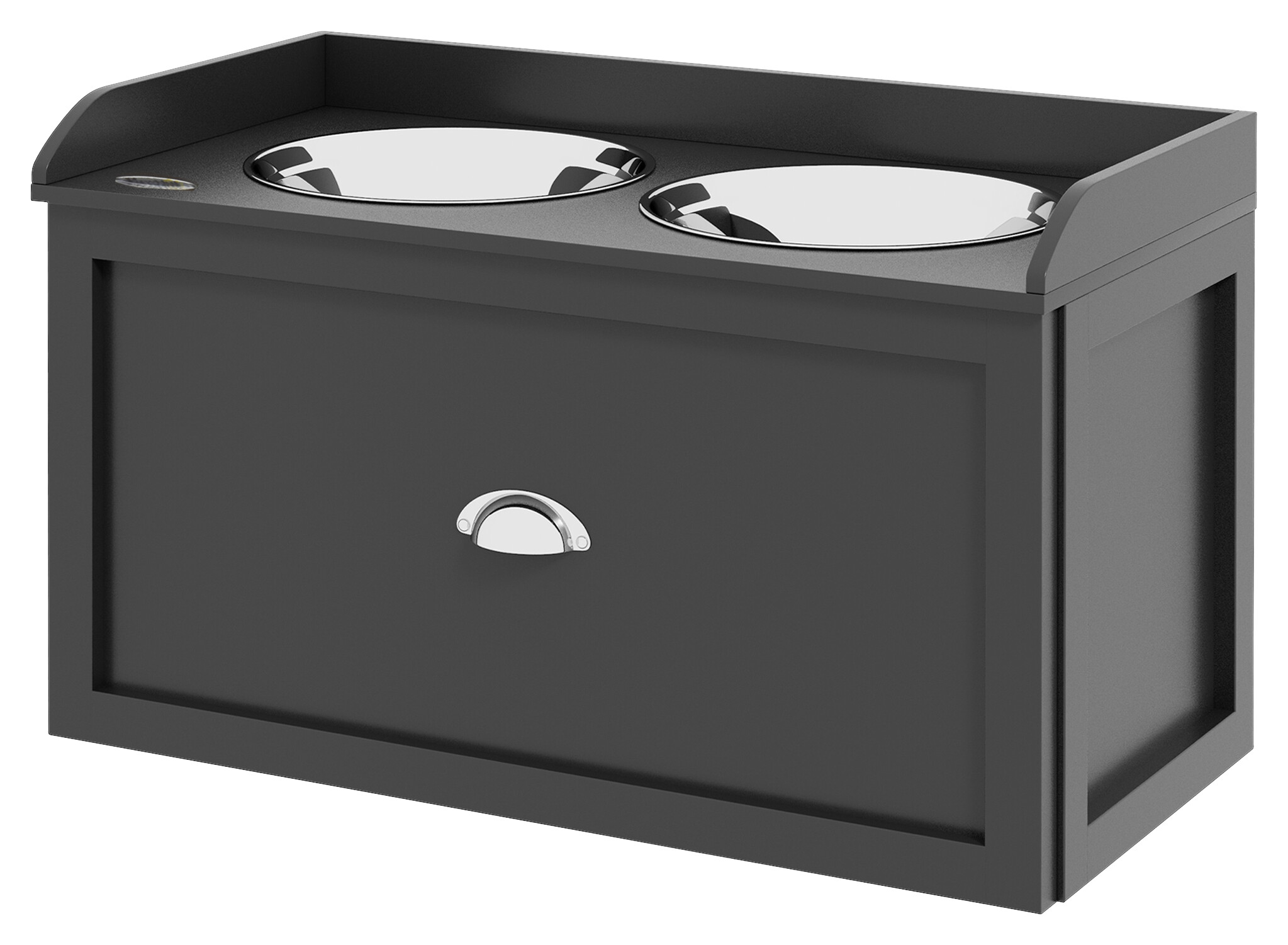 PawHut Hundenapf schwarz Edelstahl B/H/L: ca. 30x36x60 cm