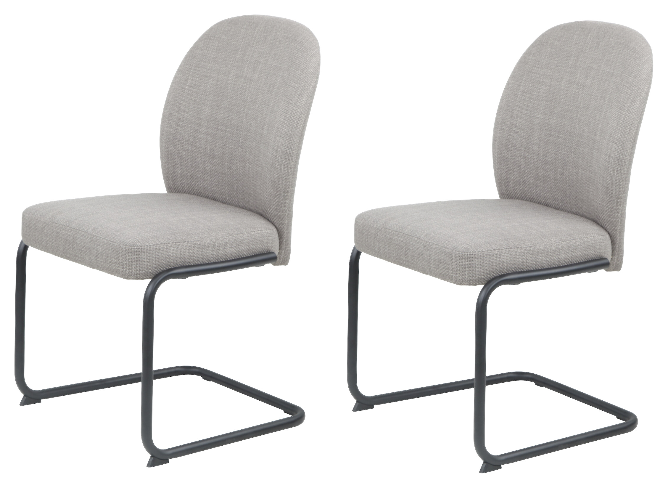 Schwingstuhl Karen II, 2er-Set schlamm Webstoff B/H/T: ca. 53x90x62 cm