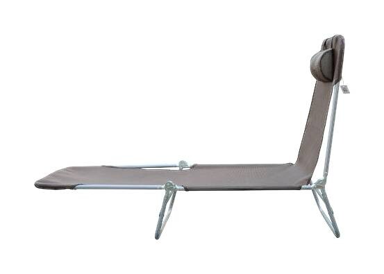 Outsunny Gartenliege braun Netzstoff B/H/L: ca. 56x28x182 cm