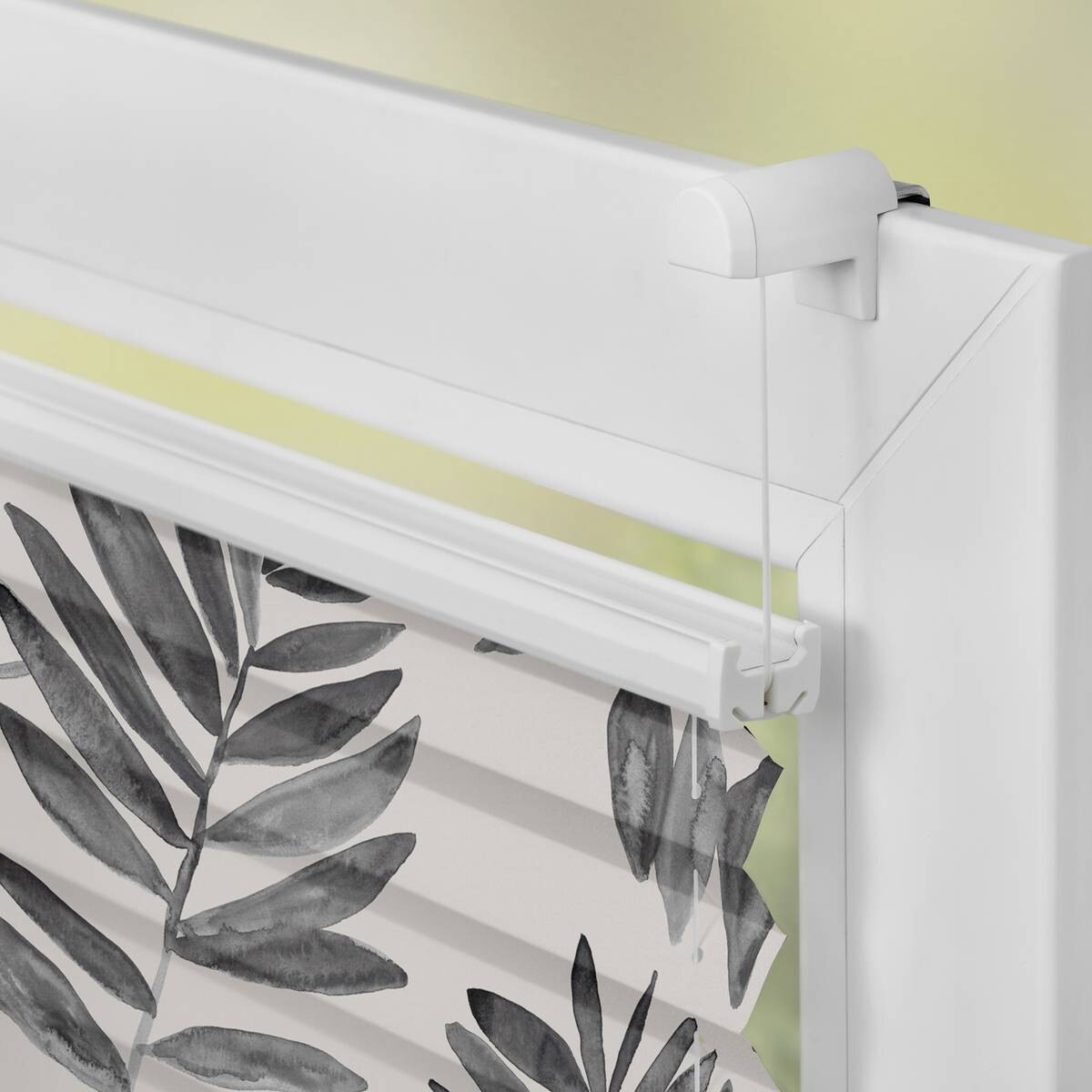 LICHTBLICK Spannplissee Black Watercolor schwarz B/L: ca. 60x130 cm