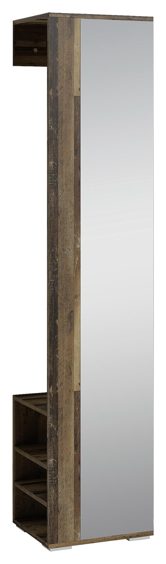 Hochschrank BEN Eiche Old Wood Nachbildung B/H/T: ca. 40x184x35 cm