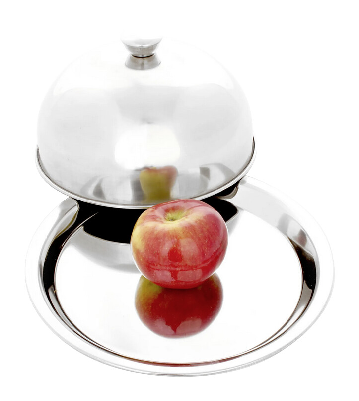 Kuchenglocke silber Edelstahl H/D: ca. 14x24,5 cm