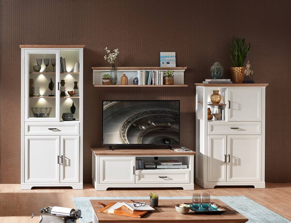 TV-Lowboard Jasmin Eiche Artisan Nachbildung Pinie Nachbildung B/H/T: ca. 143x54x51 cm