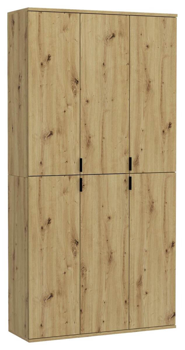 Garderobe PROJEKT Eiche Artisan Nachbildung B/H/T: ca. 91x193x34 cm Garderobe PROJEKT Eiche Artisan Nachbildung B/H/T: ca. 91x193x34 cm
