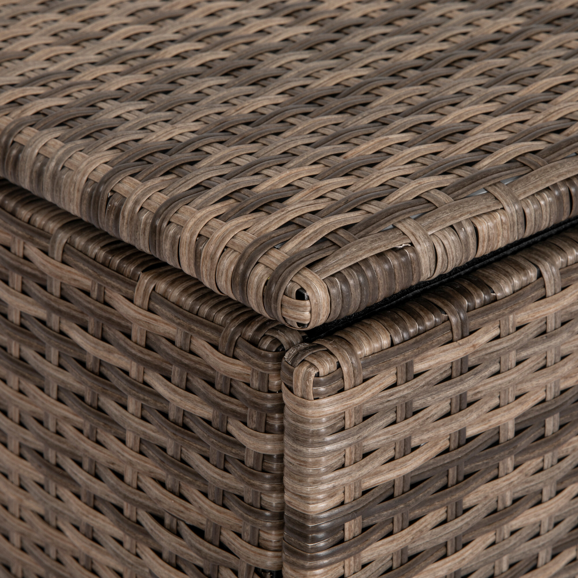 Outsunny Auflagenbox sand Polyrattan B/H/L: ca. 75x70x75 cm