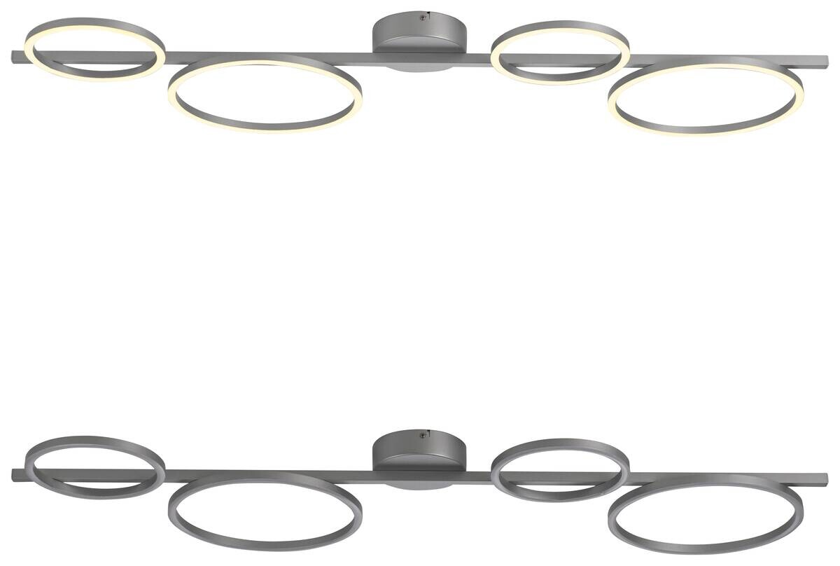 Just Light LED Deckenleuchte Mini-Ritus silber Metall H/L: ca. 7x120 cm 1 Brennstellen