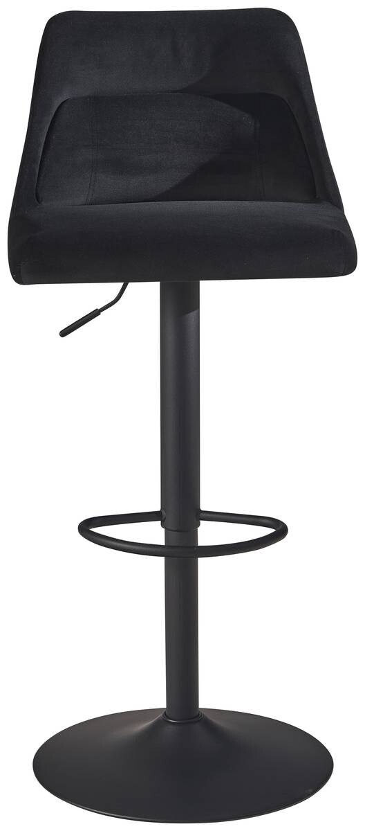 Barhocker schwarz Samt B/H/T: ca. 45x106x51 cm