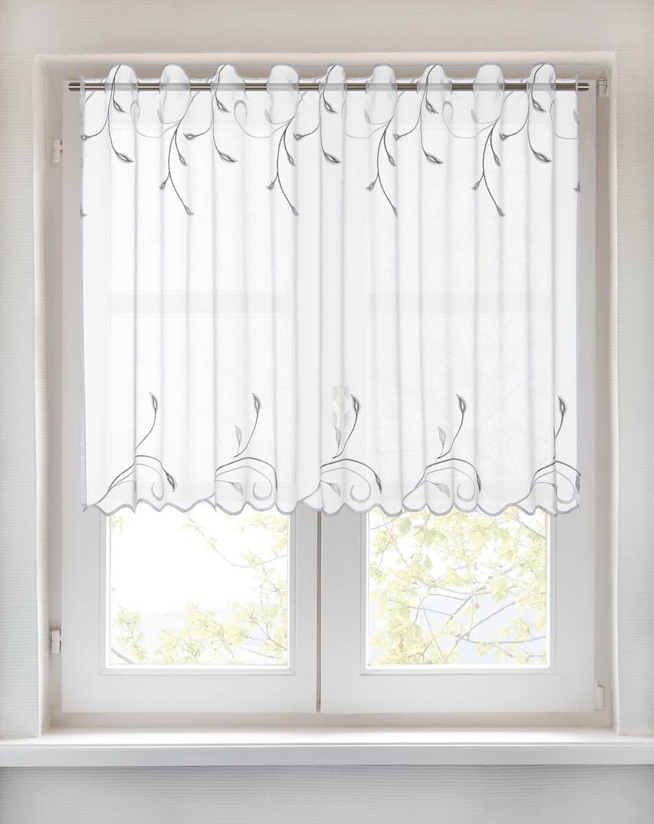 POCOline Scheibengardine Ranke weiß B/L: ca. 150x90 cm