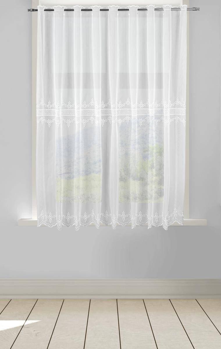 POCOline Scheibengardine Ettky weiß B/L: ca. 140x110 cm