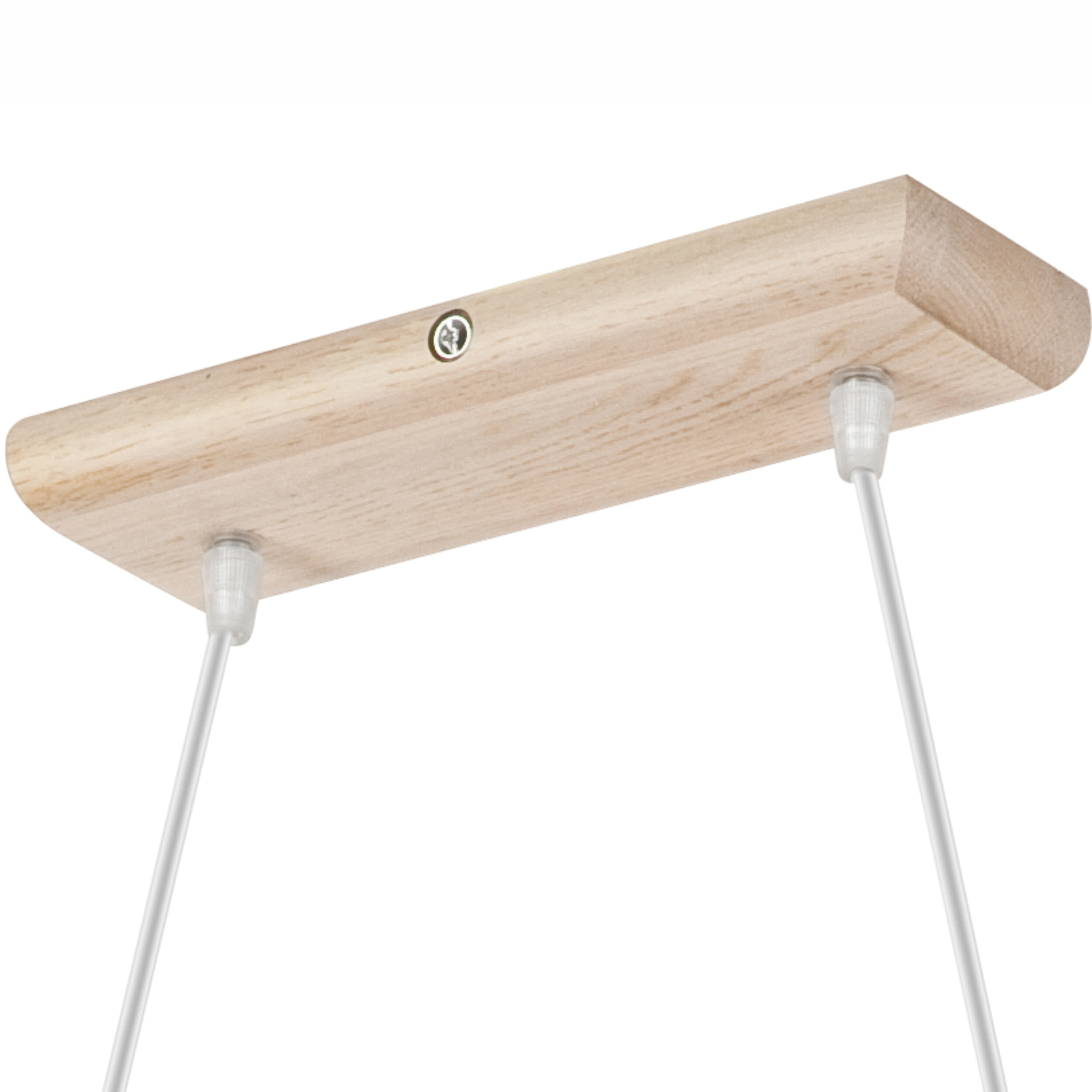 Lamkur Deckenleuchte weiß Stahl Holz B/H/L: ca. 24x45x90 cm 2 Brennstellen