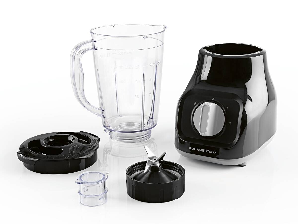 GOURMETmaxx Standmixer schwarz Edelstahl B/H/L: ca. 17,5x37,5x21 cm