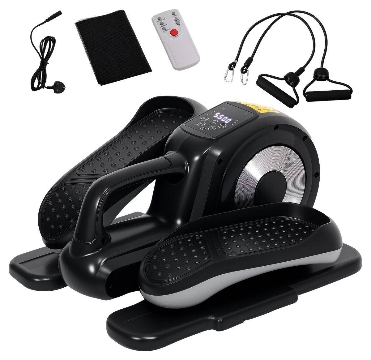 SPORTNOW Mini-Ellipsentrainer schwarz Stahl B/H/L: ca. 38x25x45 cm