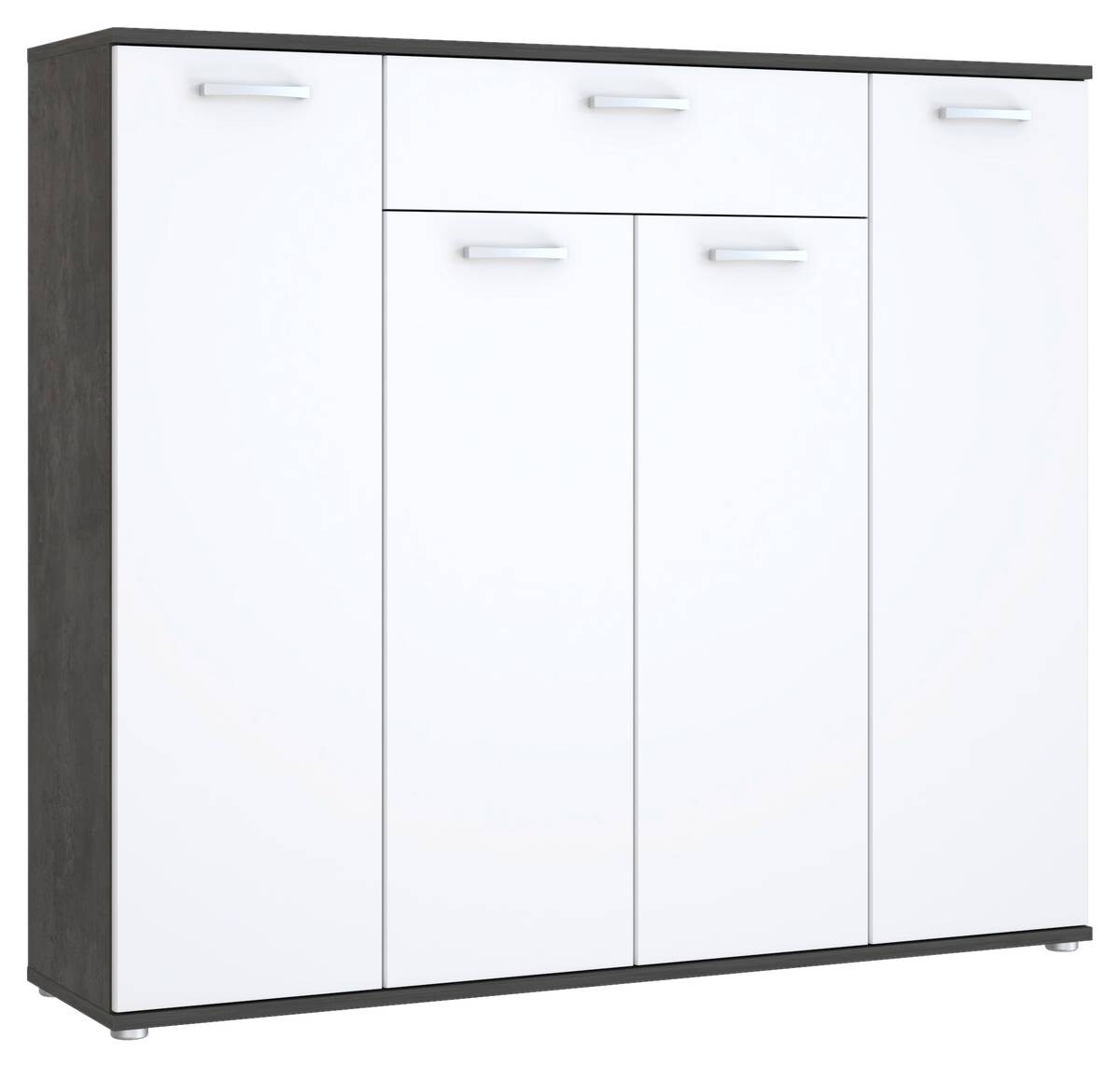 Kommode  Beton dunkel Optik weiß B/H/T: ca. 139x121x35 cm