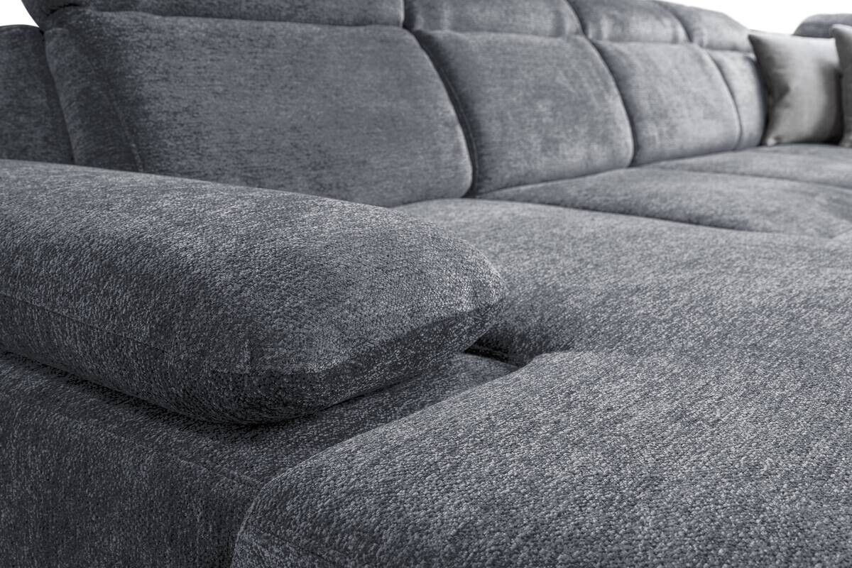 Wohnlandschaft Cordoba grau Webstoff B/H/T: ca. 359x105x232 cm