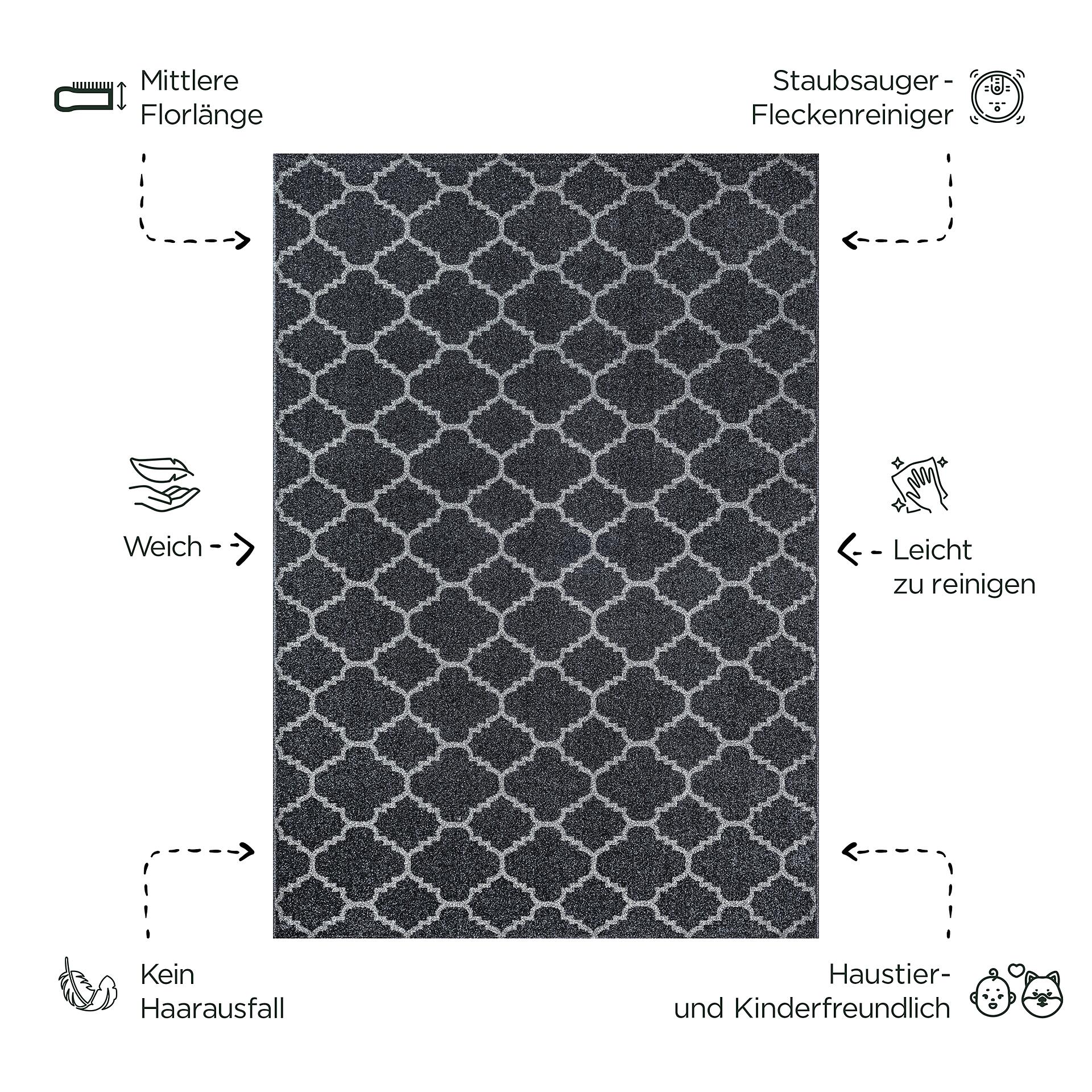 Sanat Teppich schwarz B/L: ca. 230x160 cm