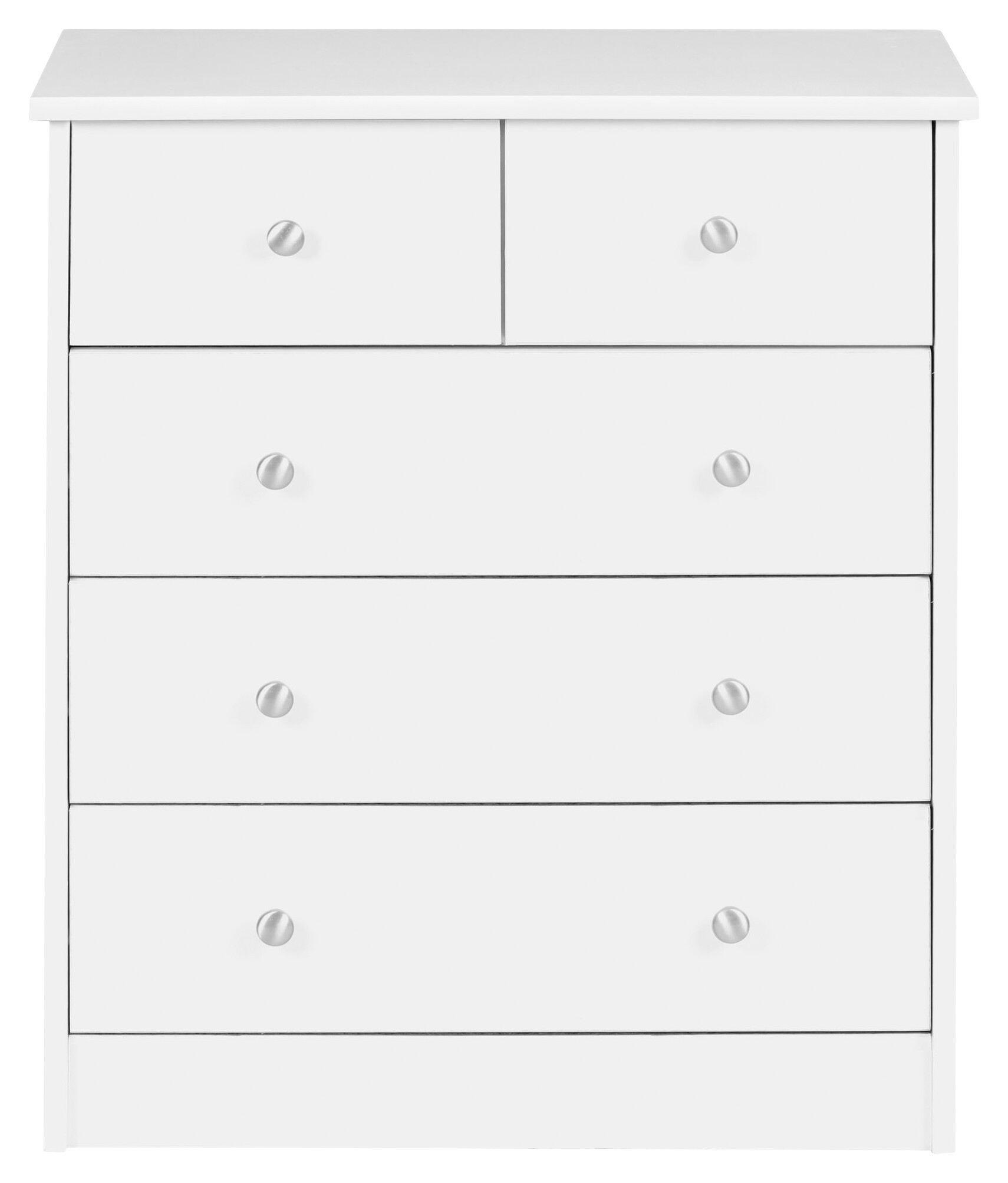 Kommode weiß Alu Optik B/H/T: ca. 60x70x35 cm