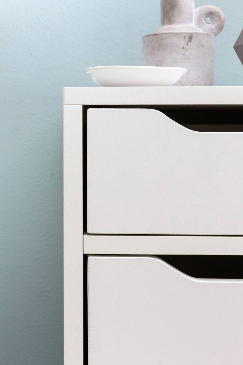 Nachtkonsole weiß B/H/T: ca. 31x49x31 cm