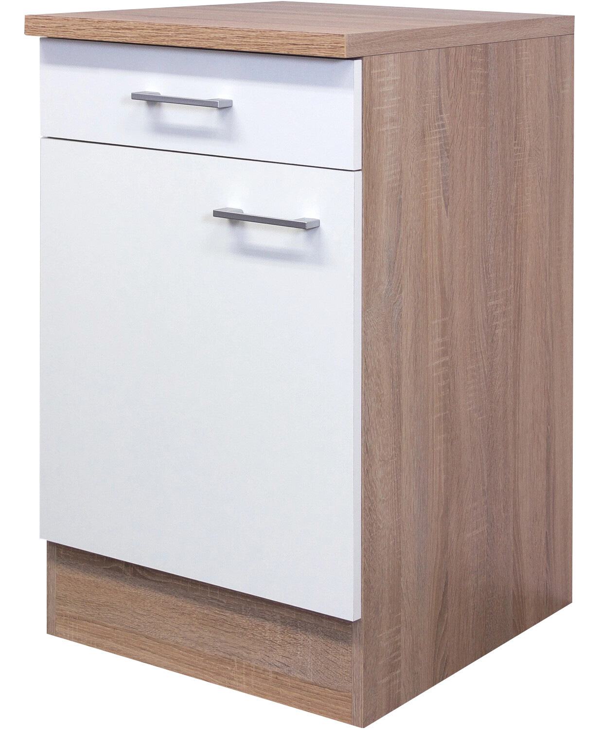 Unterschrank SAMOA weiß Eiche Nachbildung B/H/T: ca. 50x85x60 cm Unterschrank SAMOA weiß Eiche Nachbildung B/H/T: ca. 50x85x60 cm