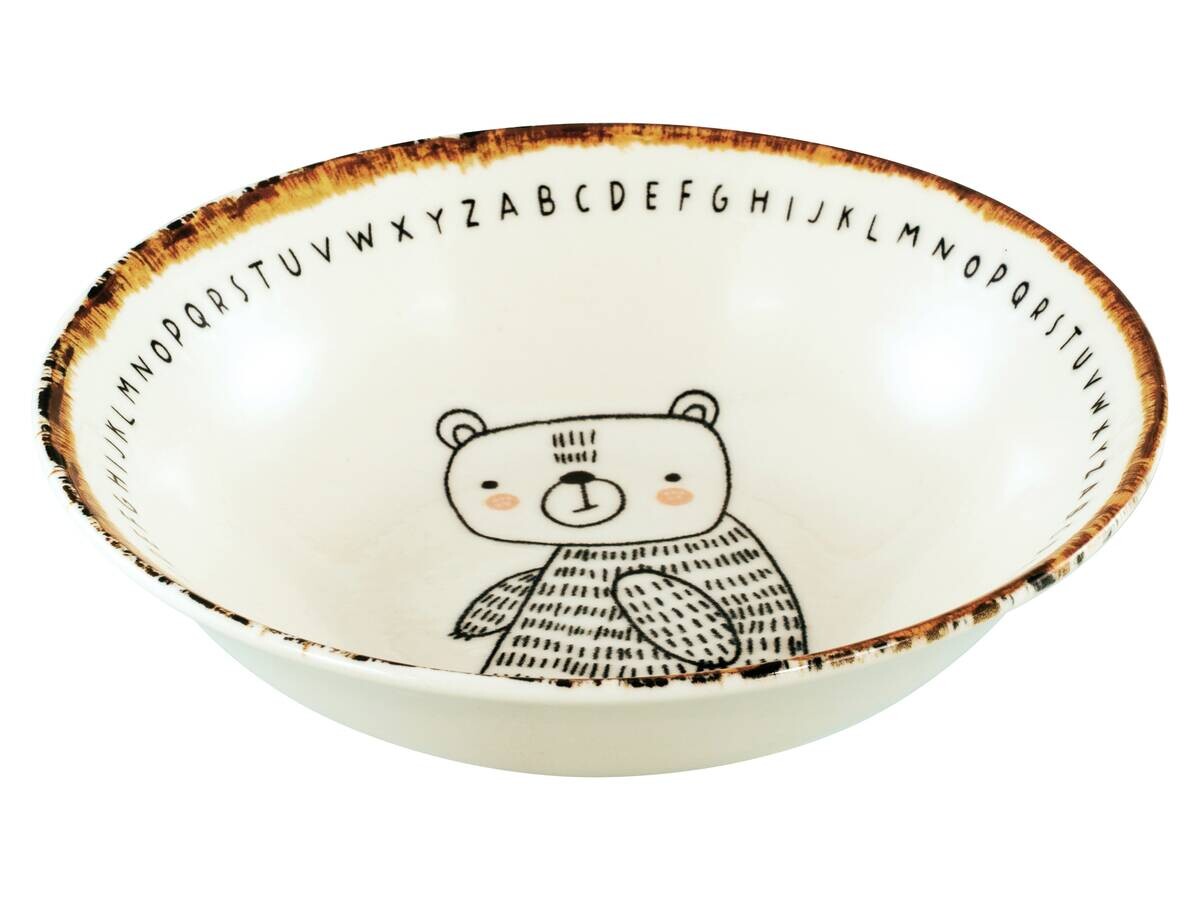 CreaTable Mehrzweckschalen Freunde des Waldes braun Steinzeug D: ca. 18,6 cm