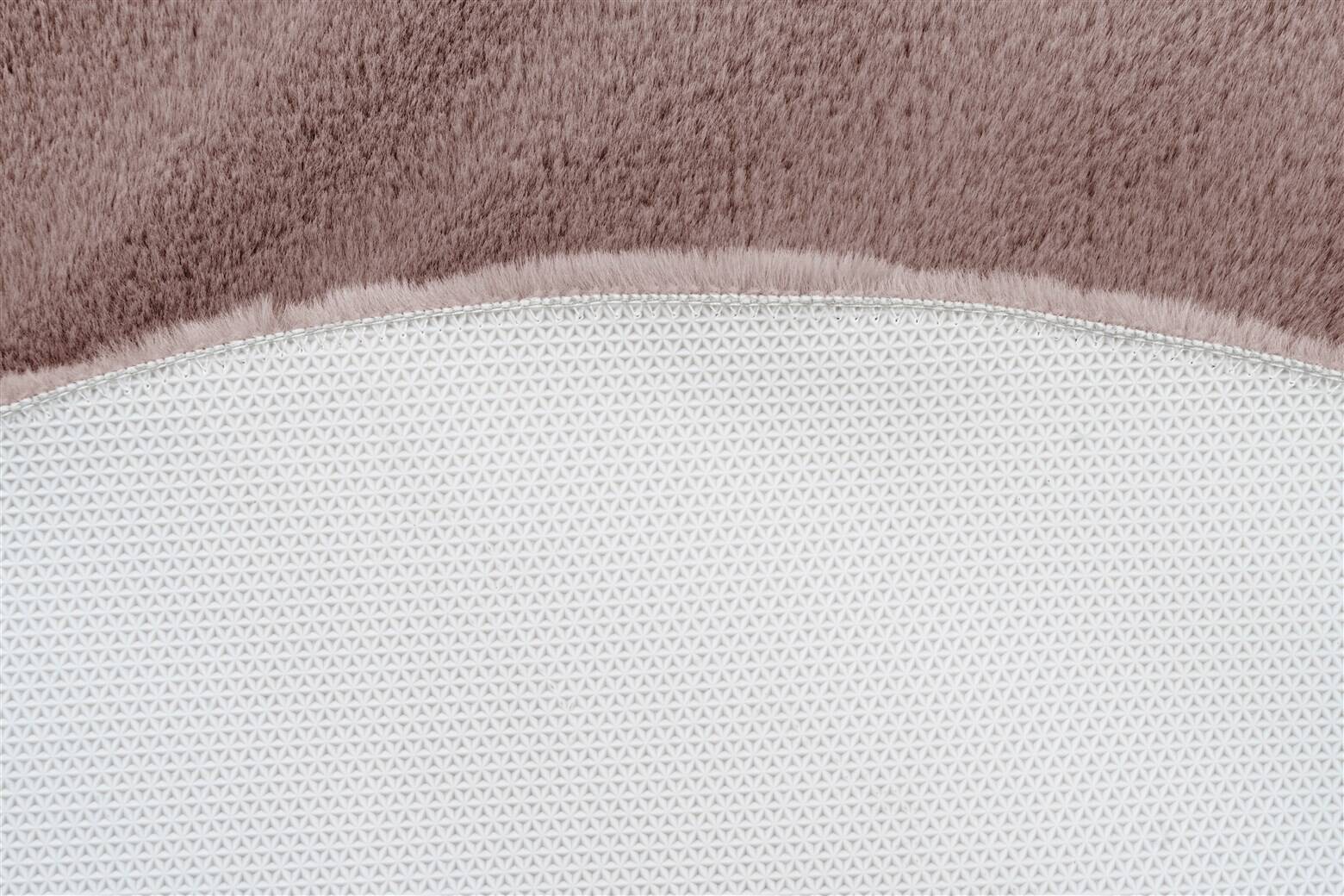 Kayoom Hochflorteppich Badematte Rabbit 525 rosa B/H/L: ca. 100x3,5x100 cm