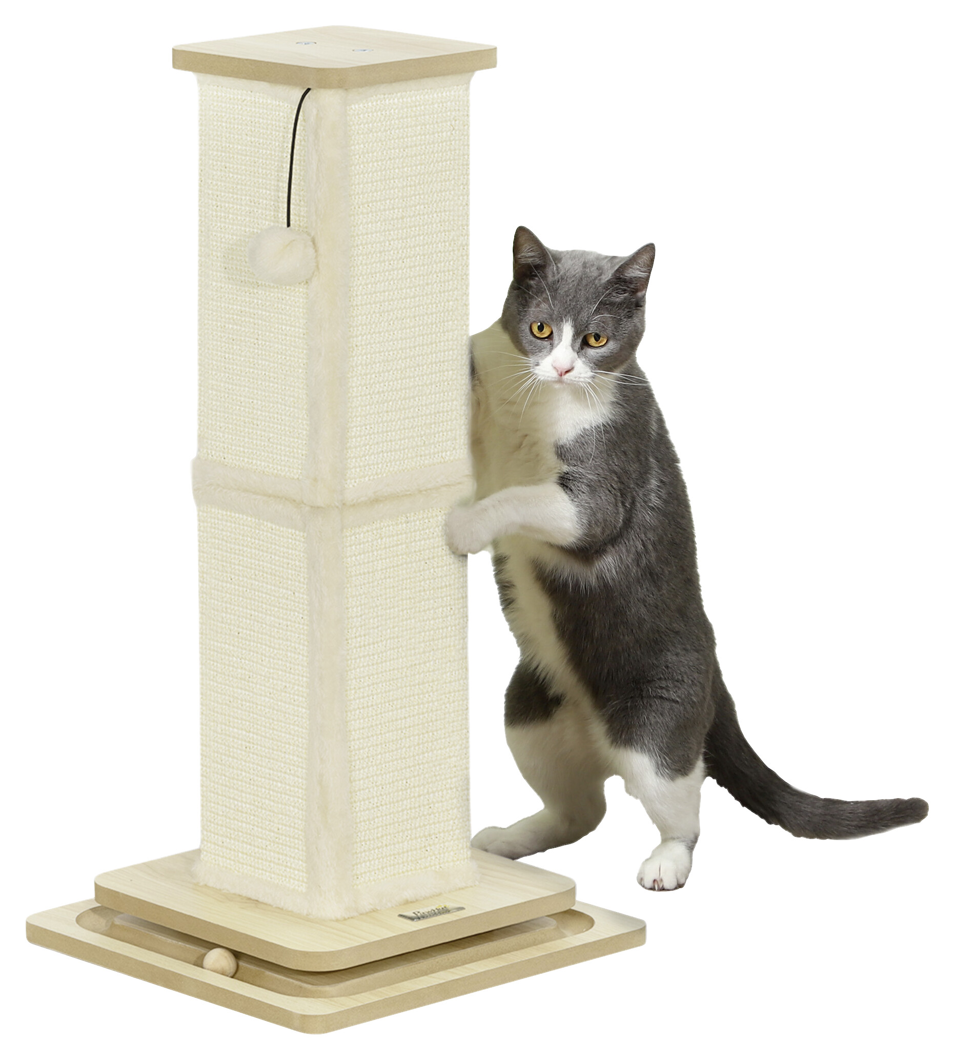 PawHut Kratzstamm Eiche Sisal B/H/L: ca. 34x67x34 cm