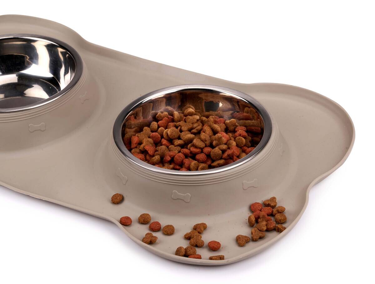 Futternapf silber Edelstahl