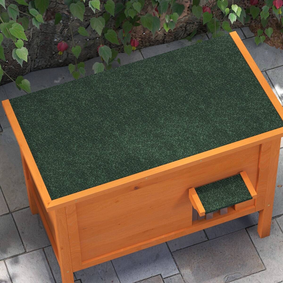 PawHut Katzenhütte orange Holz B/H/L: ca. 50x68,5x85 cm