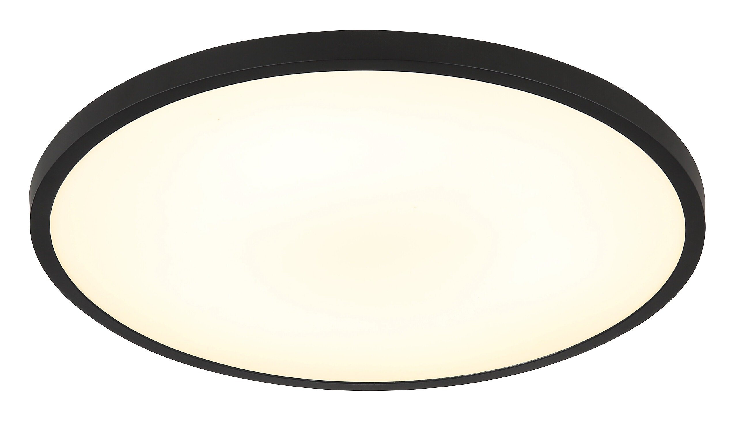 GLOBO Deckenleuchte Opal mattschwarz Kunststoff H/D: ca. 3,5x30 cm 1 Brennstellen