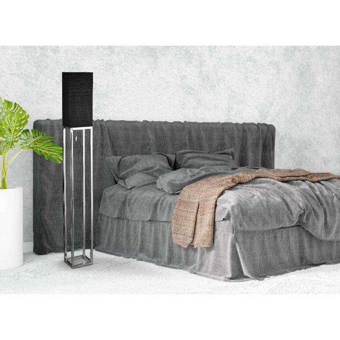 Näve Leuchten Stehleuchte NV2064822 schwarz Metall Stoff B/H/L: ca. 19x151x19 cm 1 Brennstellen