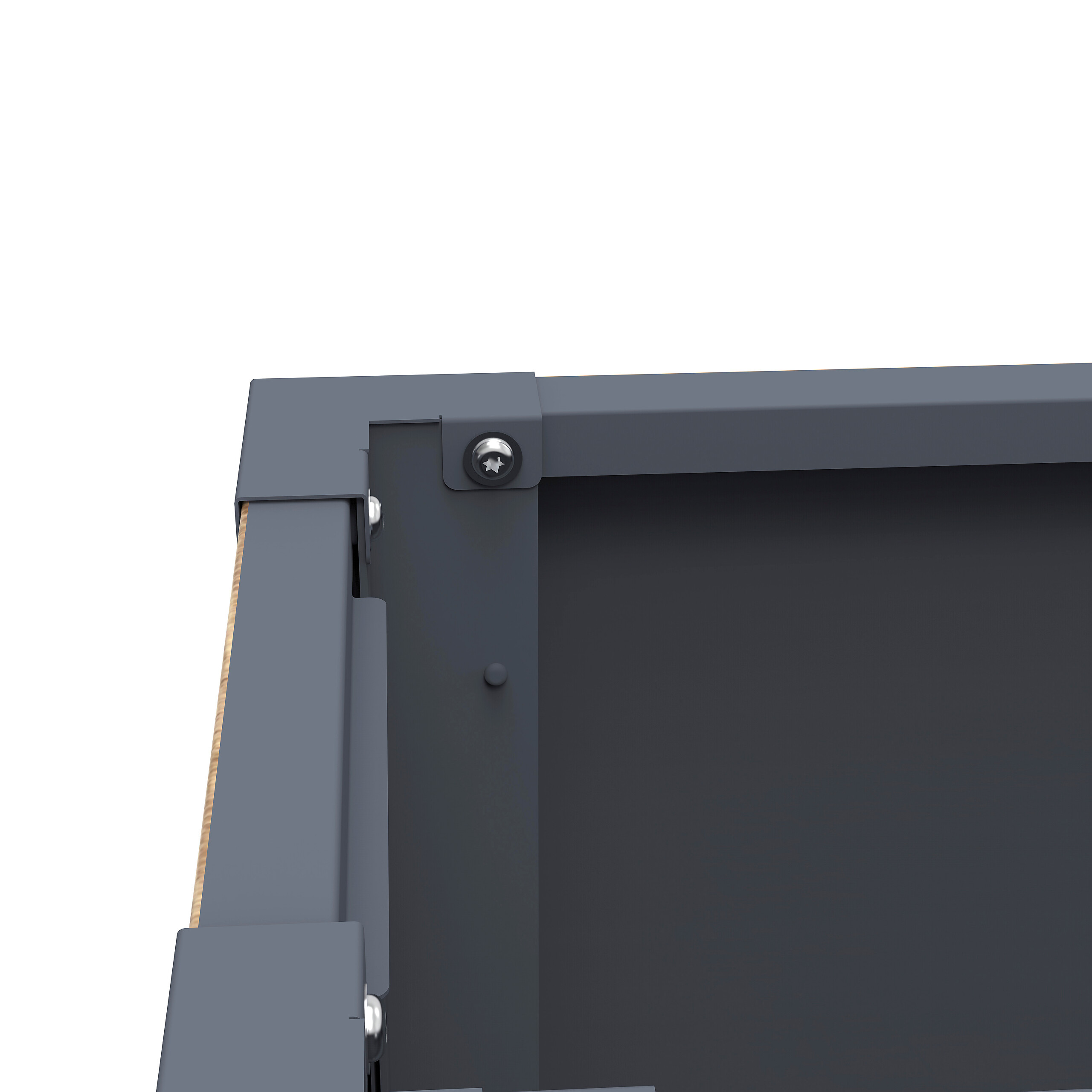 Westmann Pflanzkasten Talus Holzoptik Metall B/H/L: ca. 100x77x25 cm