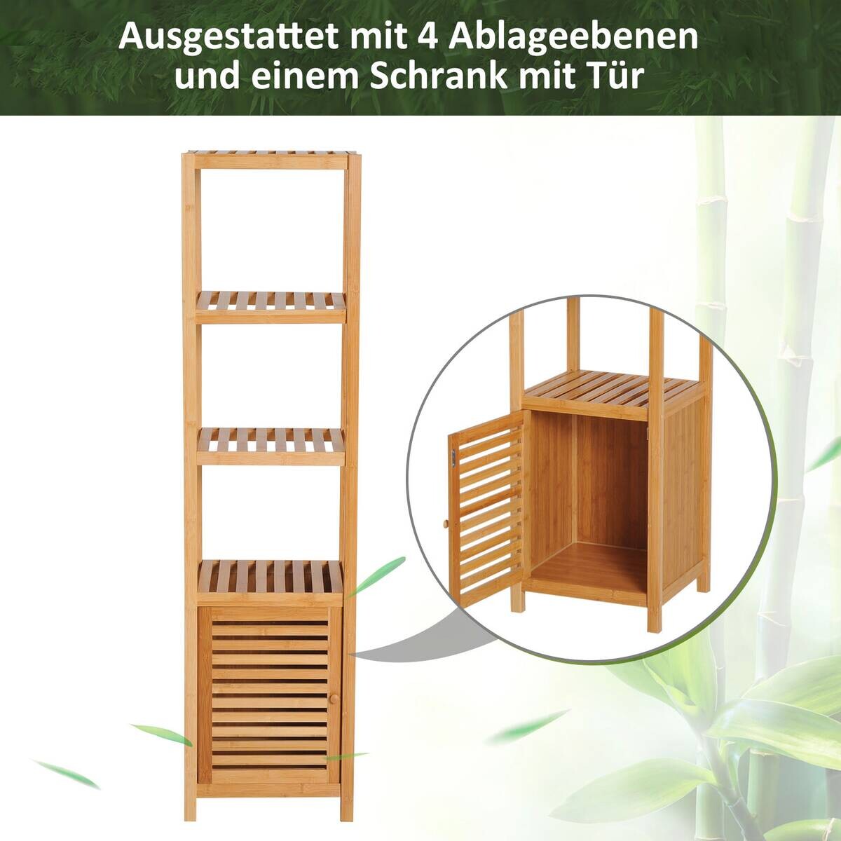 Badschrank natur Edelstahl B/H/L: ca. 33x36x140 cm