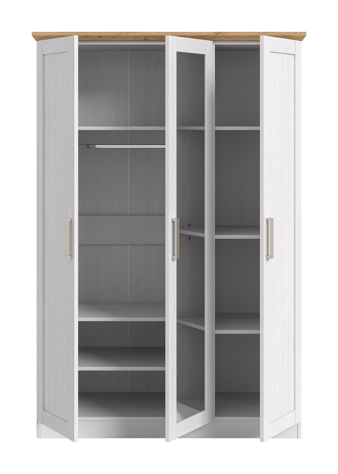 Kleiderschrank FLORENZ Sibiu Lärche Nachbildung Eiche Artisan Nachbildung B/H/T: ca. 124x184x54 cm