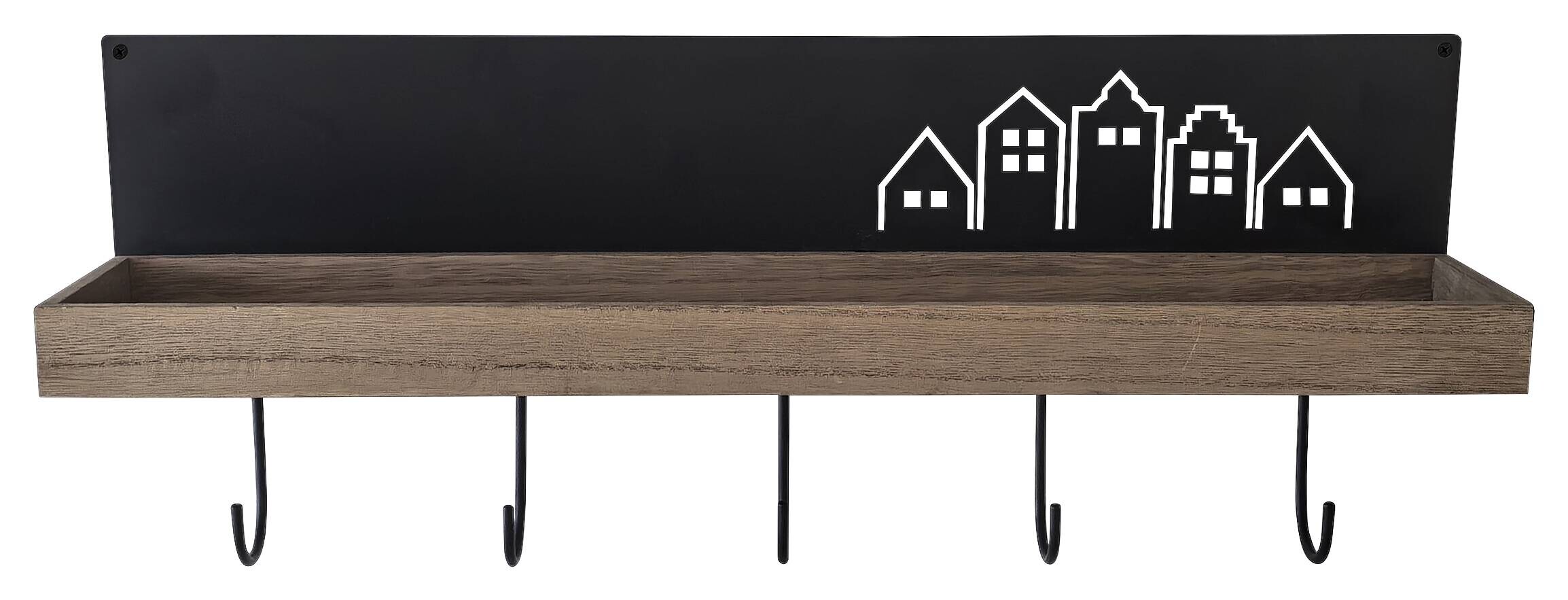 Wandgarderobe Dana braun schwarz B/H/T: ca. 48x19x10 cm Wandgarderobe Dana braun schwarz B/H/T: ca. 48x19x10 cm