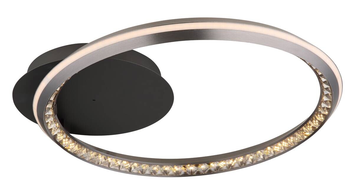 GLOBO LED-Deckenleuchte grau Metall Aluminium B/H/L: ca. 50x8x53 cm 1 Brennstellen