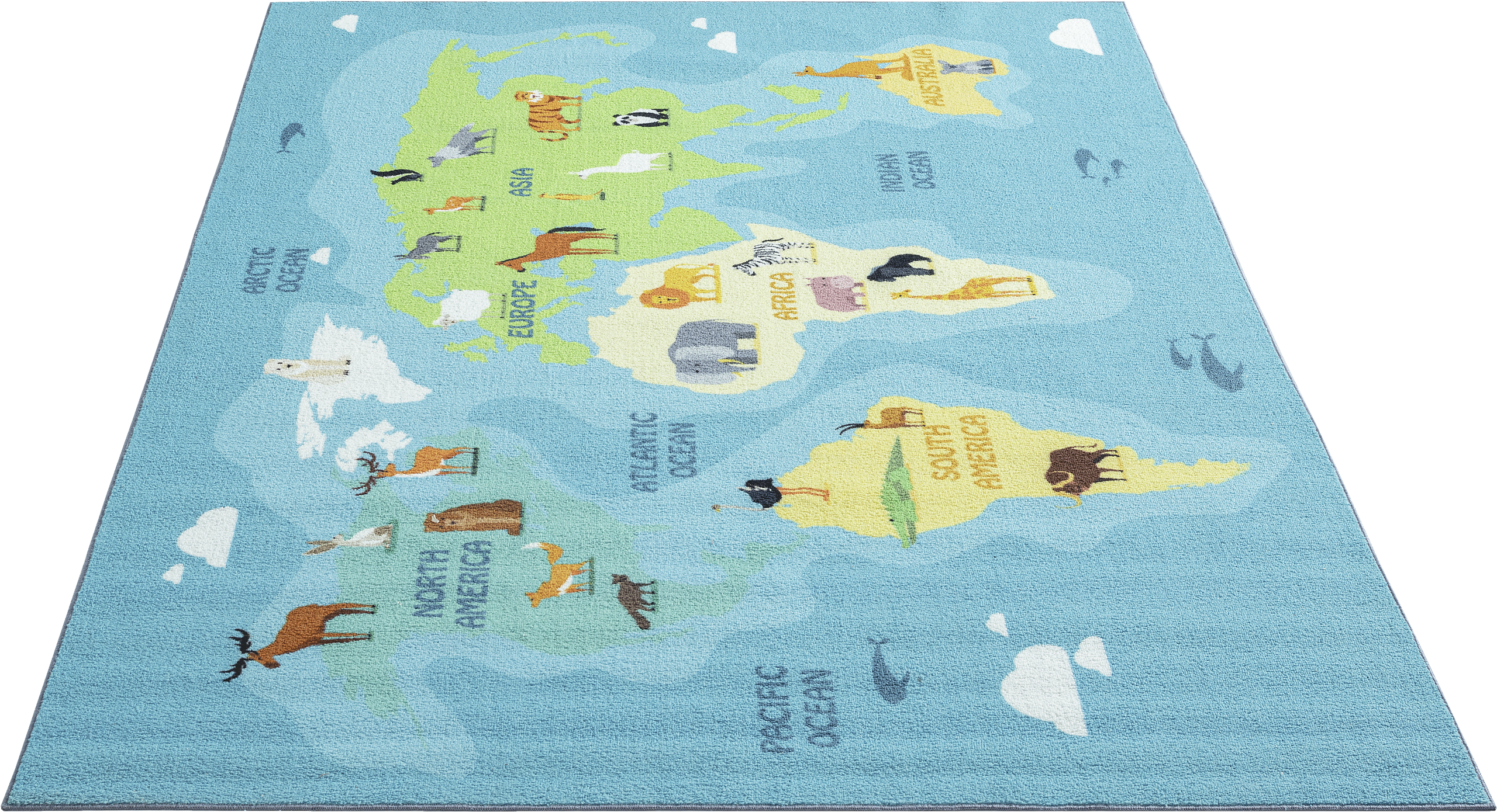 Merinos Teppich Happy Kids blau B/L: ca. 120x160 cm Merinos Teppich Happy Kids blau B/L: ca. 120x160 cm