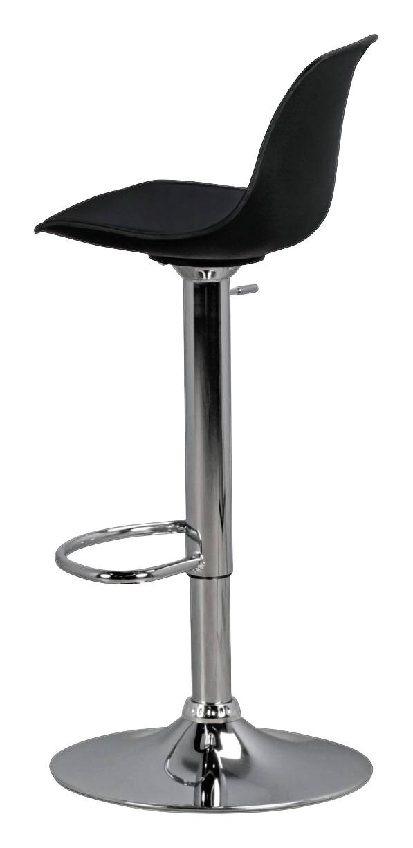 Barhocker schwarz Chrom Kunstleder Metall B/H/T: ca. 40x104x40 cm
