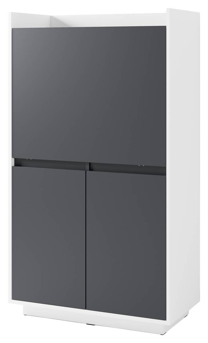 Sekretär HANNES weiß anthrazit B/H/T: ca. 80x141x40 cm