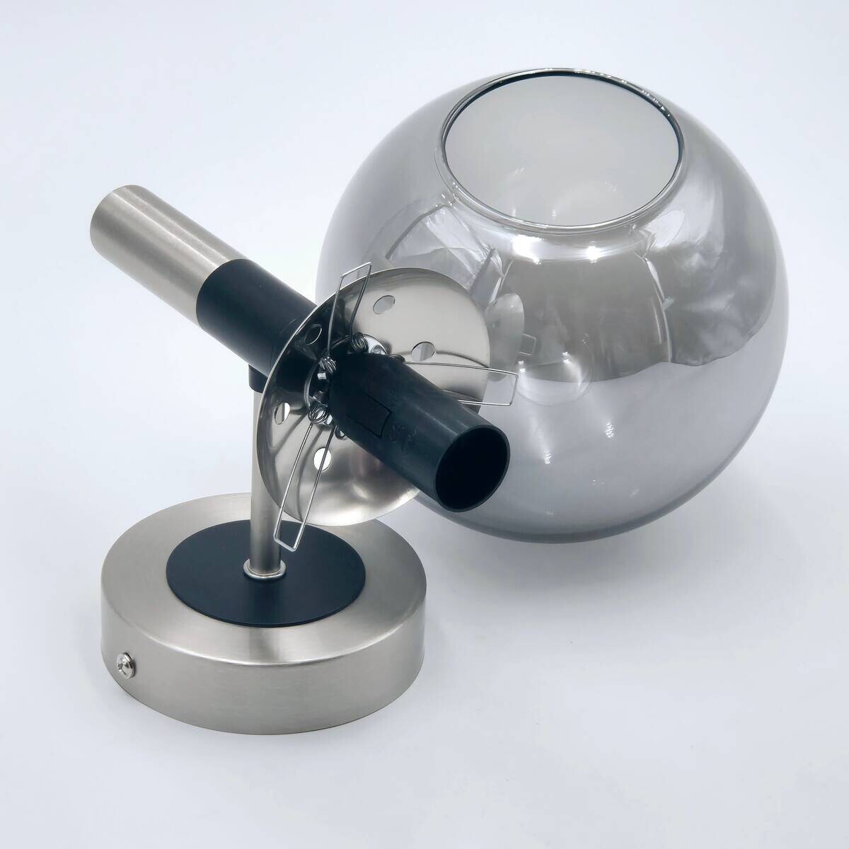 Lamkur Wandleuchte Chrom Stahl Glas B/H/L: ca. 19x26,5x19 cm E14 1 Brennstellen