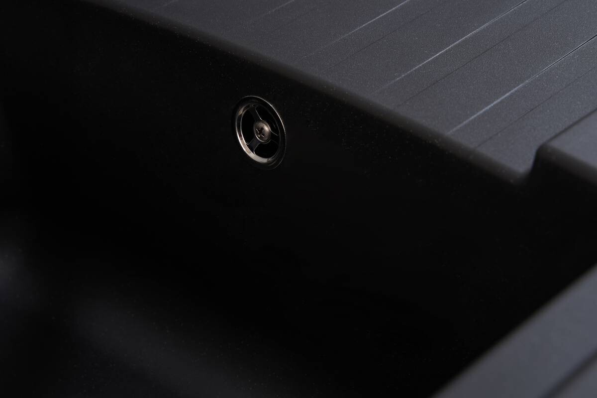 Respekta Einbauspüle Boston 86 x 50 S schwarz Mineralite B/H/T: ca. 86x20x50 cm