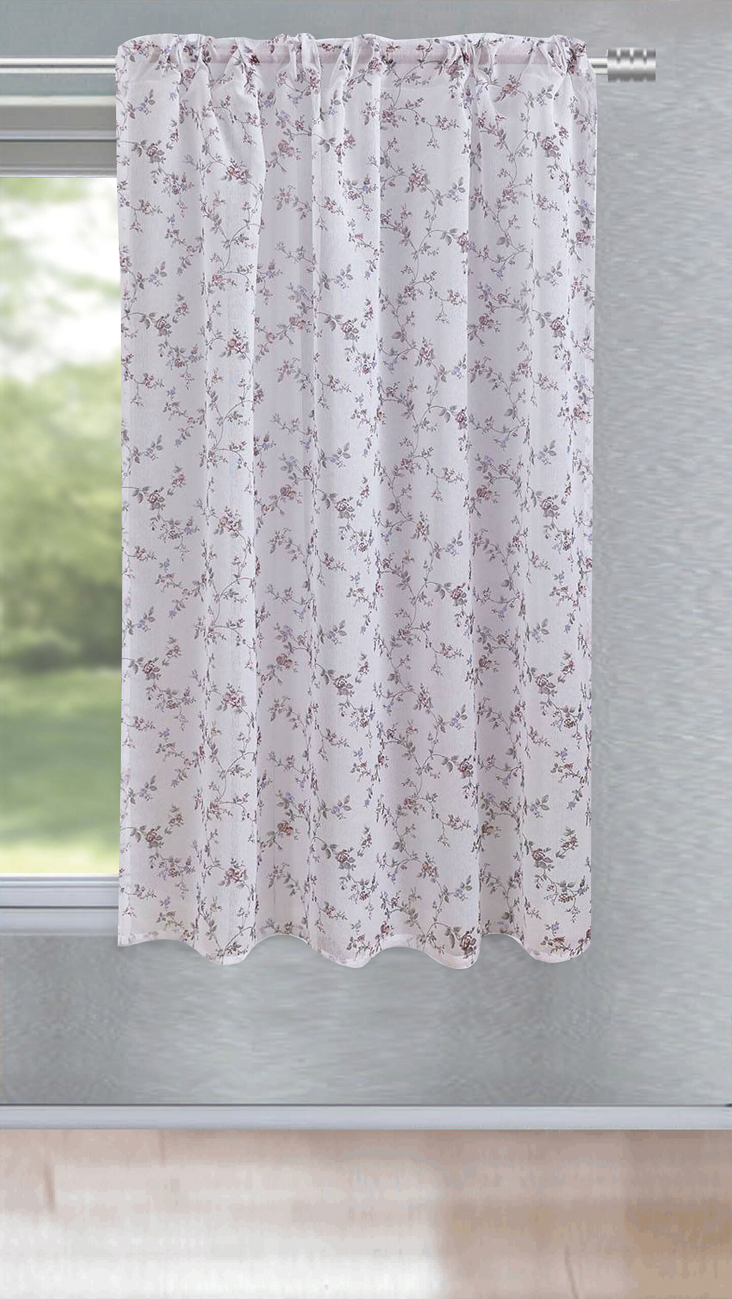 Kombivorhang Florina weiß B/L: ca. 140x160 cm