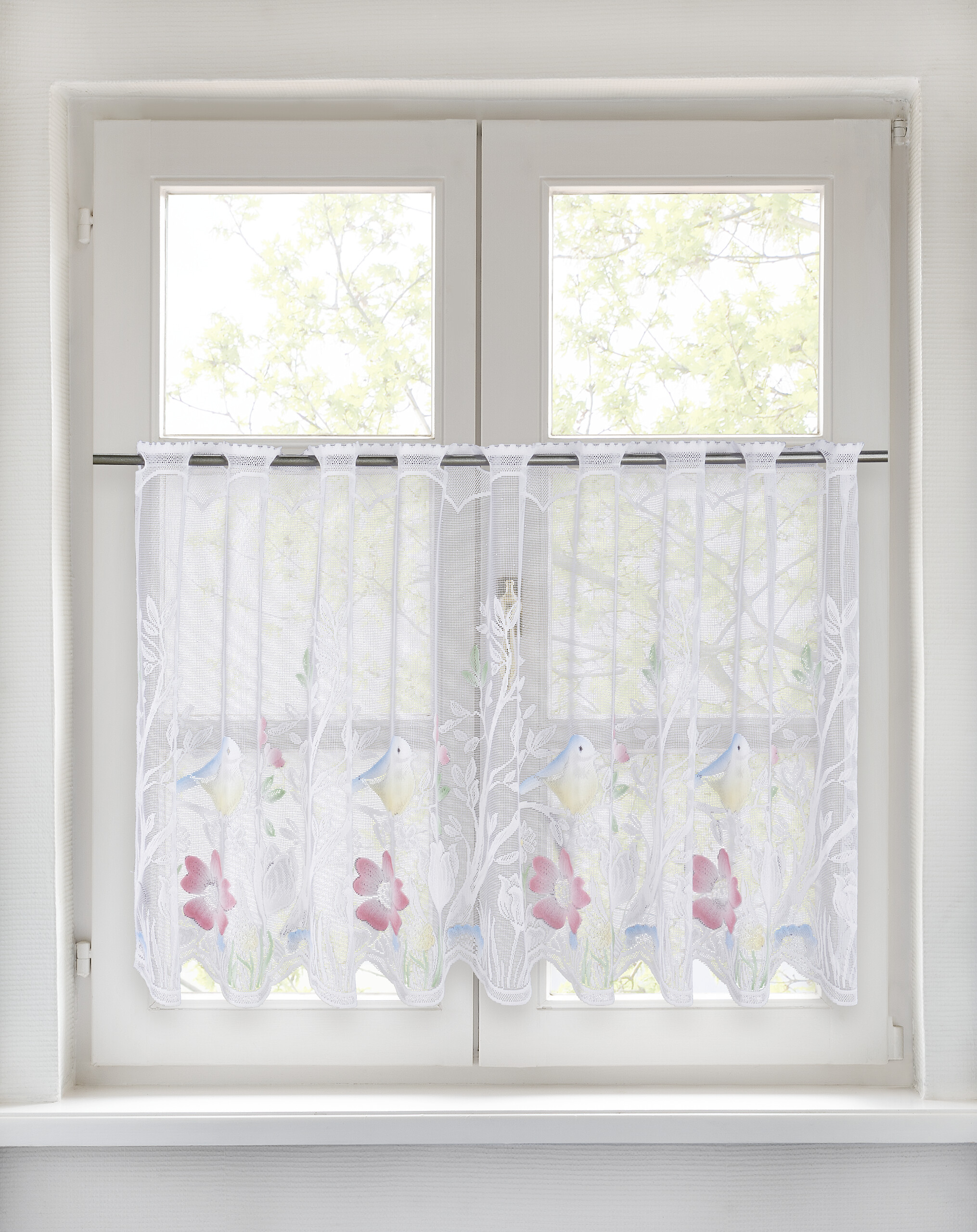 POCOline Scheibengardine Vogel bunt B/L: ca. 140x50 cm