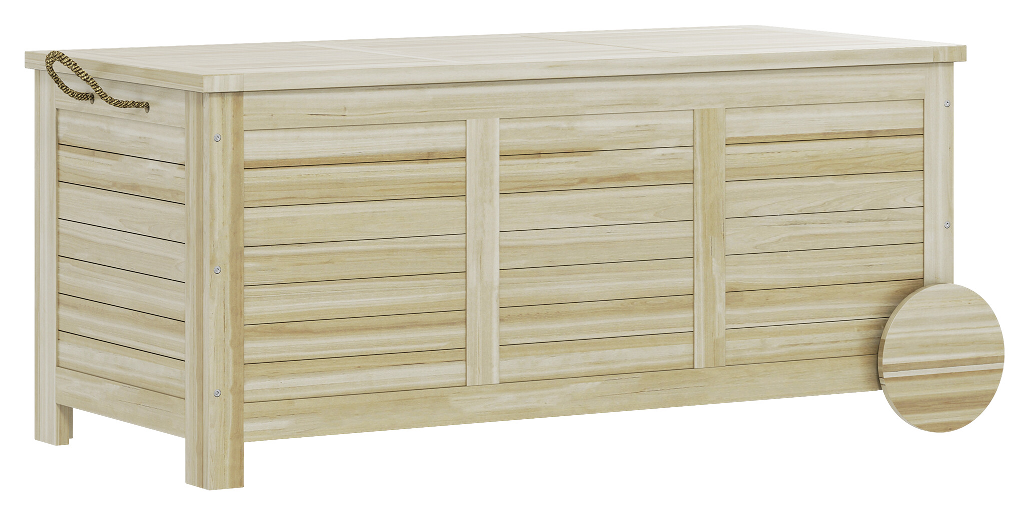 Outsunny Auflagenbox Holzoptik Holz B/H/L: ca. 50x50x110 cm