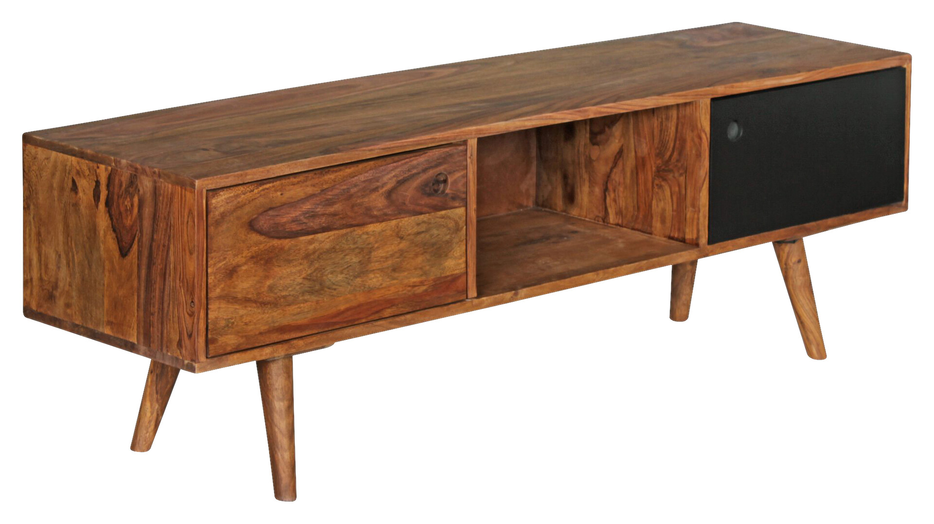 Lowboard natur schwarz B/H/T: ca. 140x45x35 cm