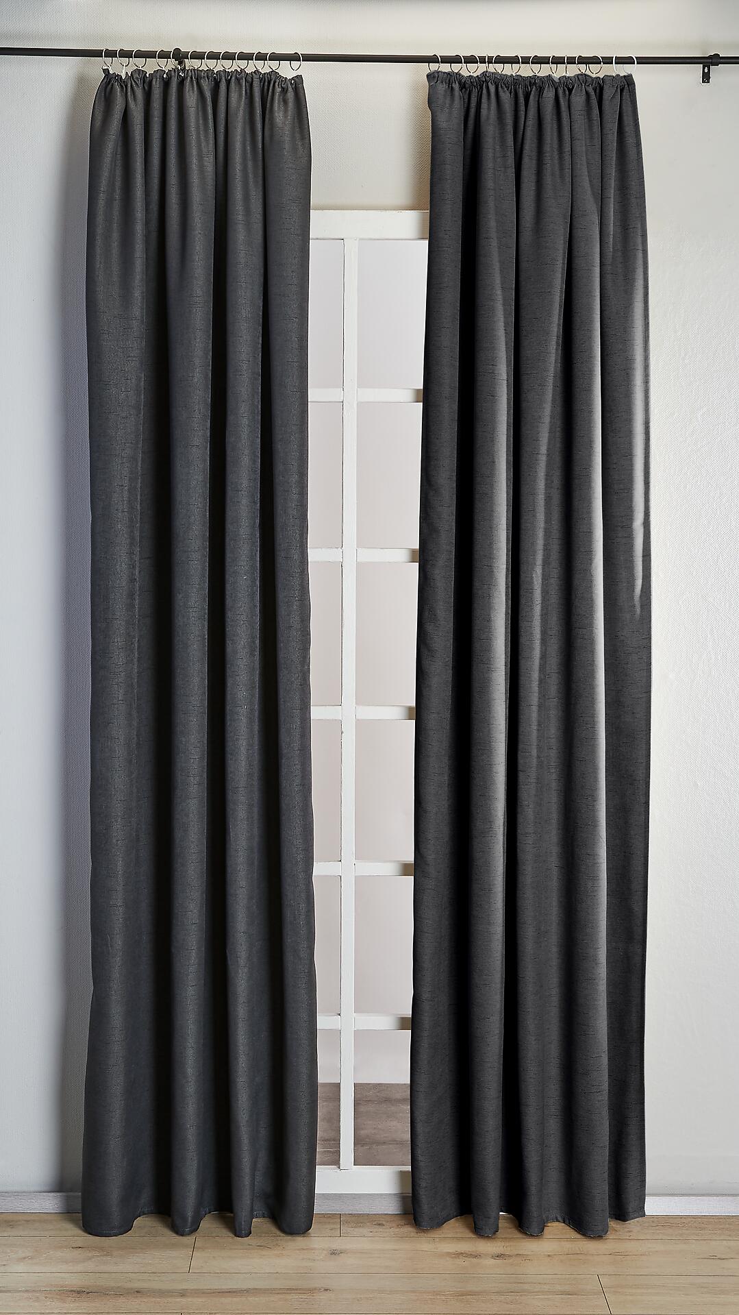 silver edition Verdunklungsvorhang Henry anthrazit B/L: ca. 135x245 cm