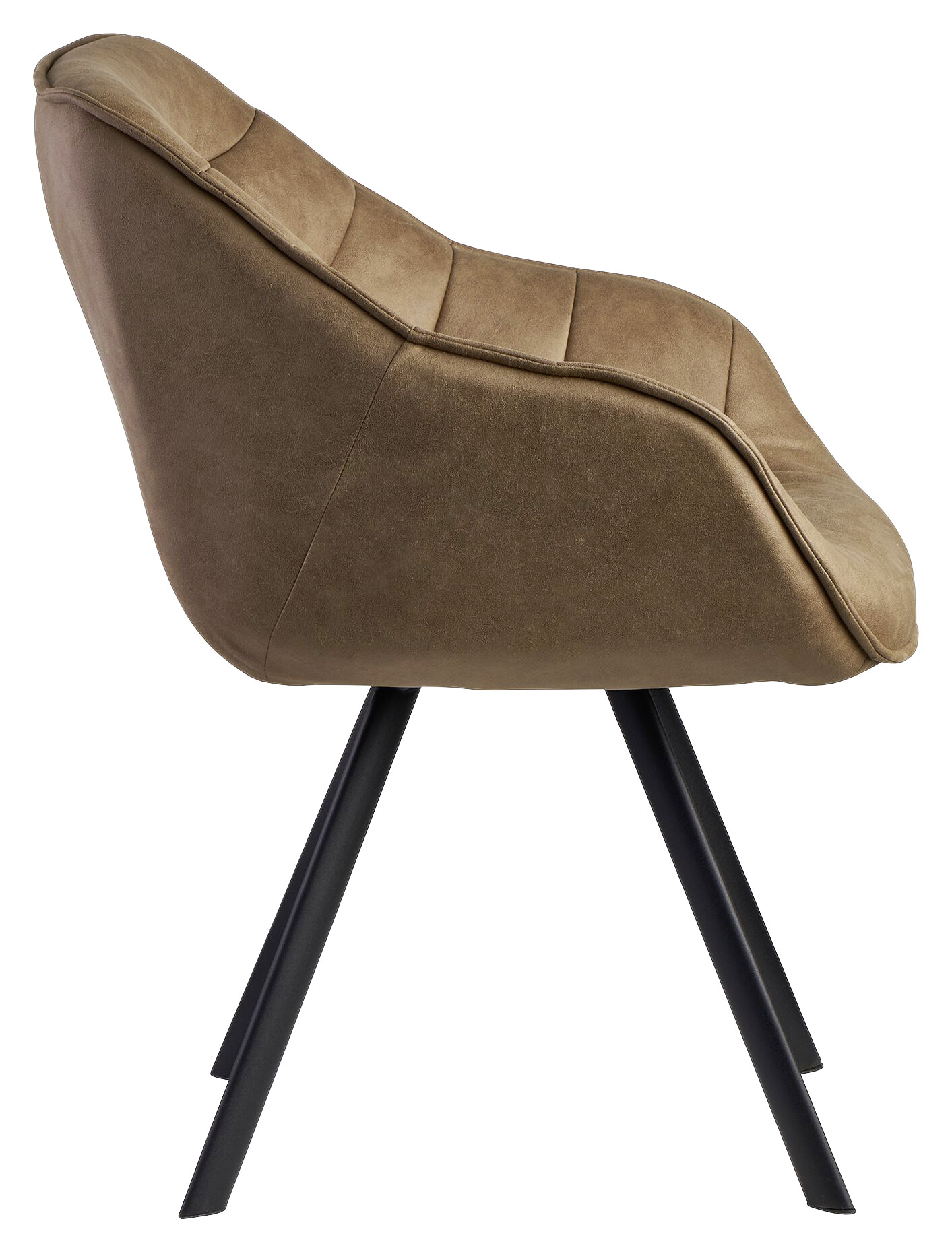 Stuhl braun schwarz Stoff Eisen B/H/T: ca. 60x85x64 cm