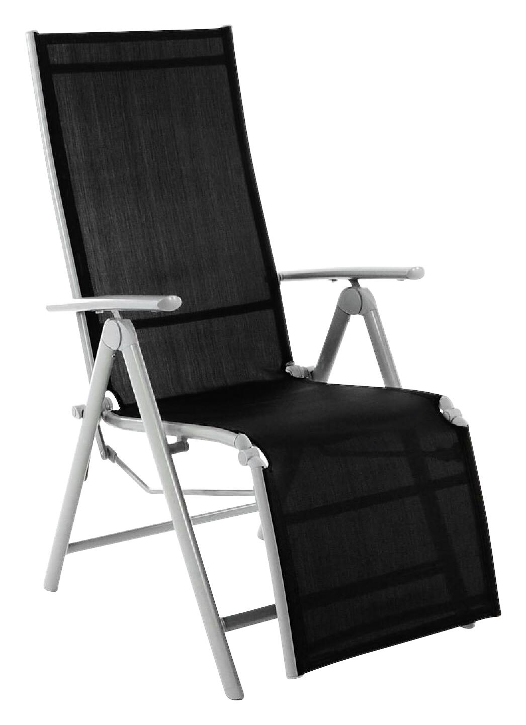 VCM Sonnenliege schwarz Textilene B/H/T: ca. 59x113x74 cm