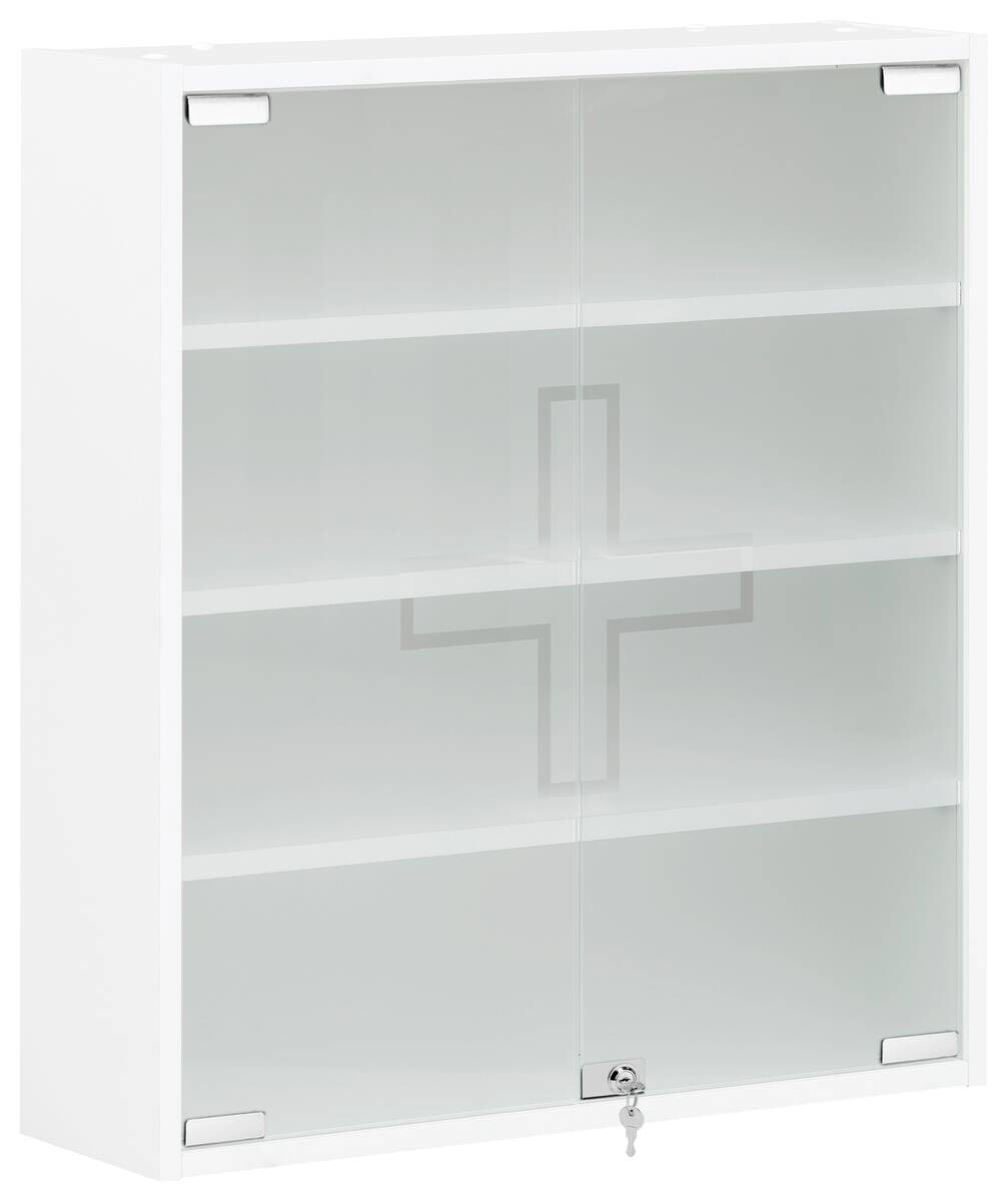 Medizinschrank Bjarne weiß matt B/H/T: ca. 64,2x74,1x19,6 cm