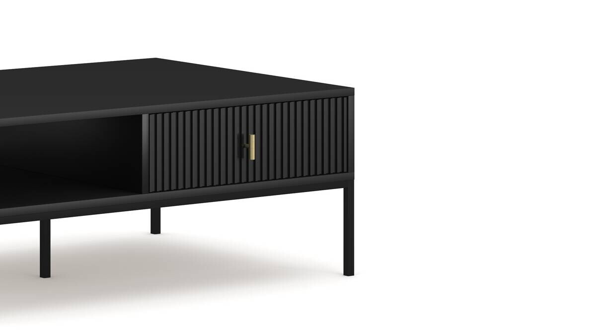 WIPMEB Couchtisch MAGGIORE schwarz B/H/T: ca. 104,2x39,9x68 cm